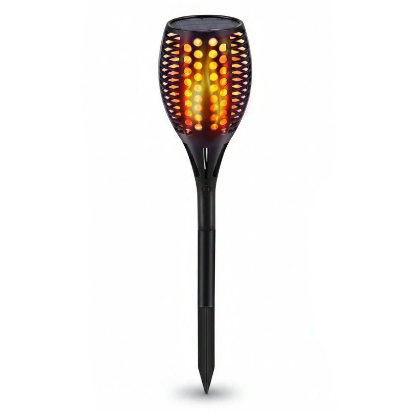 Solar garden light with 'Dancing Flame' effect on a white background