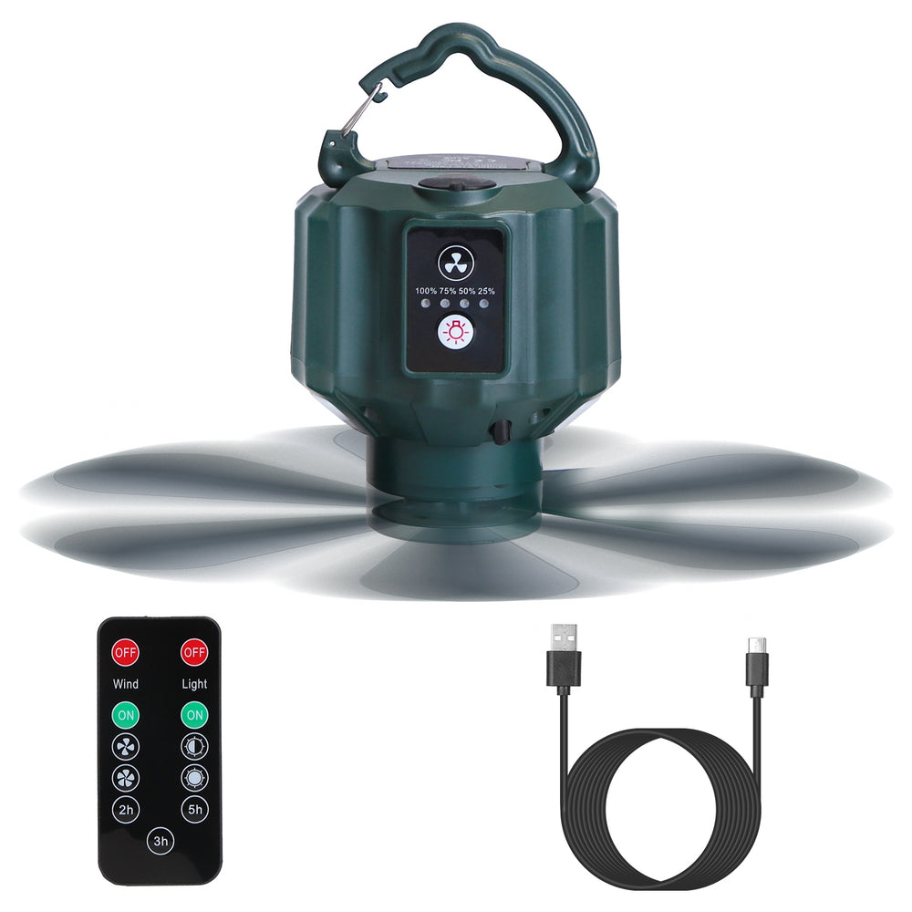 Rechargeable Camping Fan & Lantern with Power Bank