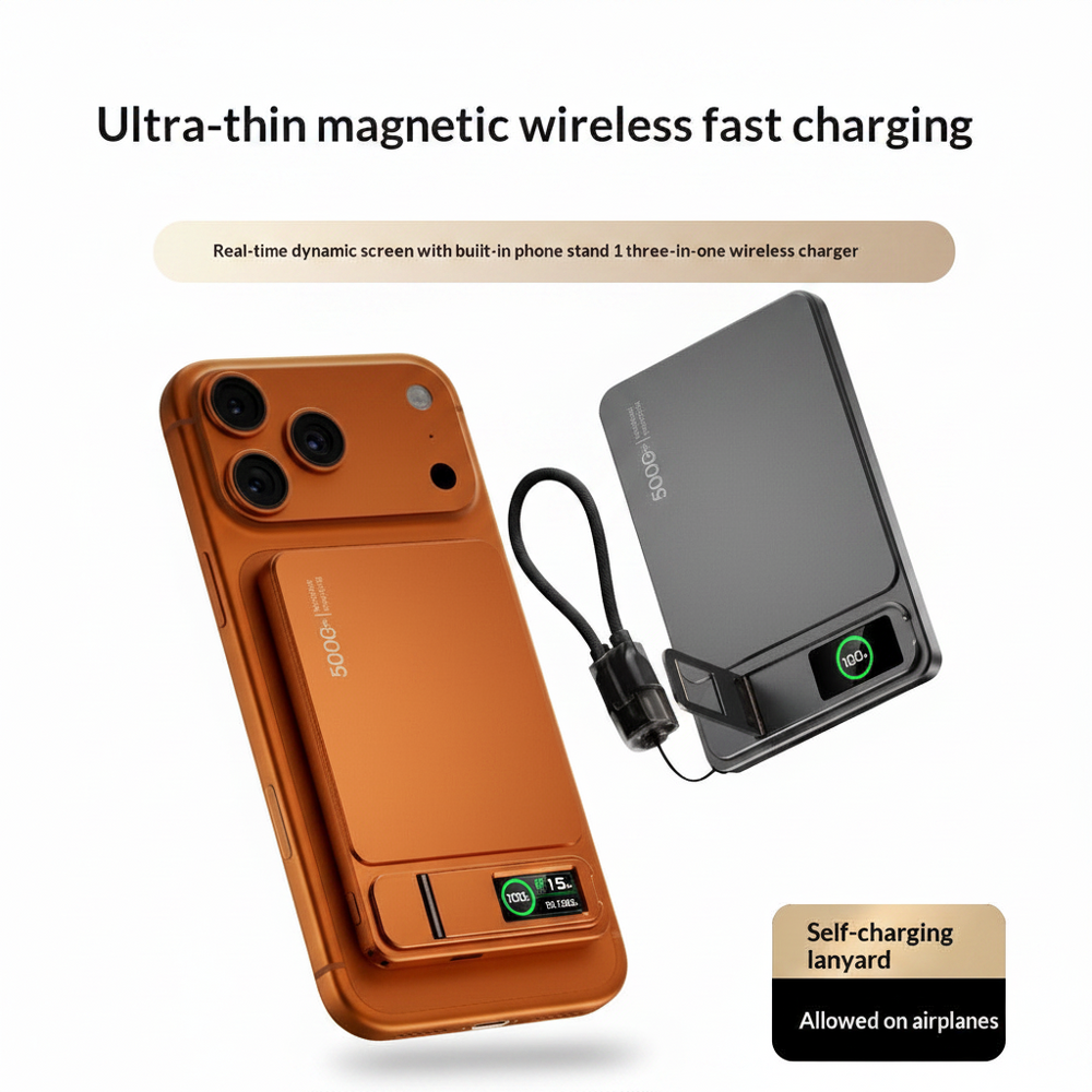 Magnetic Wireless Power Bank with Stand