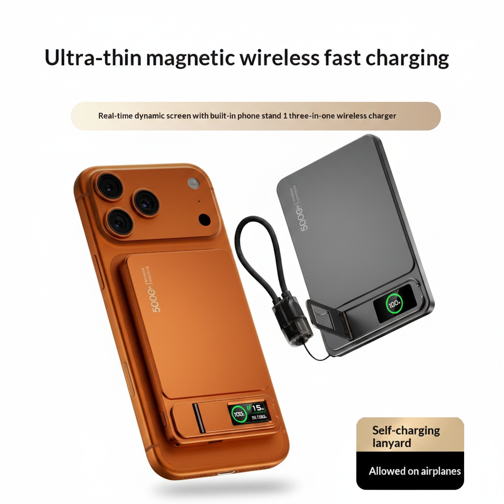 Magnetic Wireless Power Bank with Stand